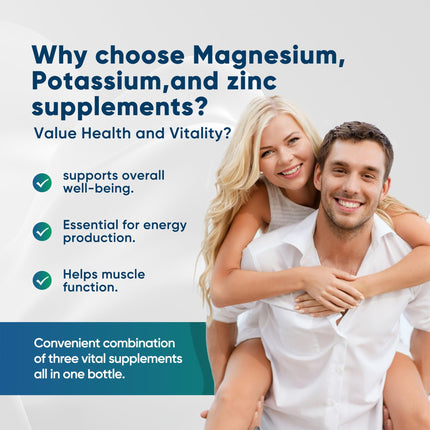 Potassium Magnesium Supplement - 150 Capsules | High Absorption Magnesium Complex