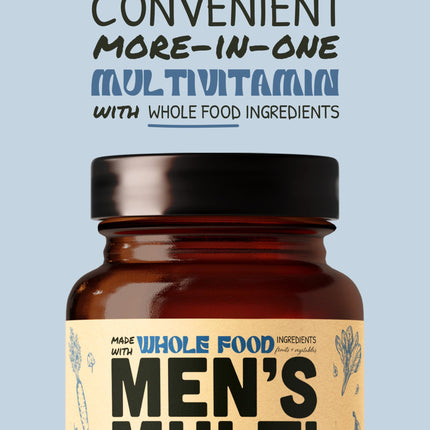 Multivitamin for Men | Daily Methylated B Complex, Whole Food Ingredients | Vegan & Non-GMO | 60 Caps