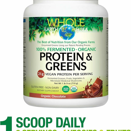 Whole Earth & Sea Organic Fermented Protein & Greens – Vanilla Chai
