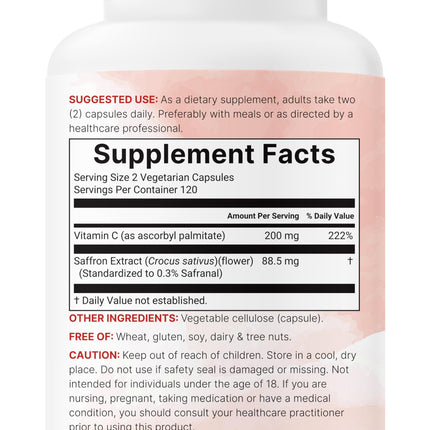 Micro Ingredients Saffron Extract | 240 Veggie Capsules | Mood & Vision