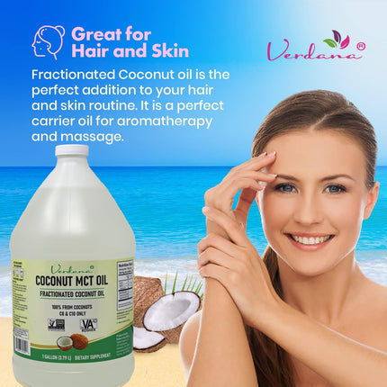 Verdana Coconut MCT Oil 1 Gallon – 100% Coconut, Keto Coffee & More