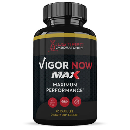 Justified Laboratories Vigor Now Max 1600MG Men's Health Formula 60 Capsules
