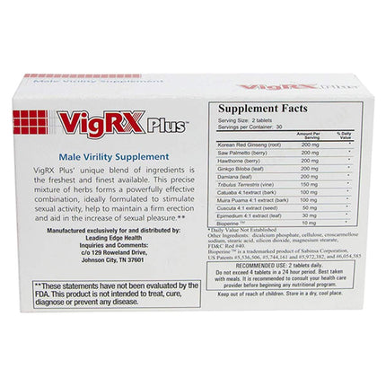 VigRX Plus – Male Virility Herbal Dietary Supplement Pill – 60 Tablets (3 Boxes)