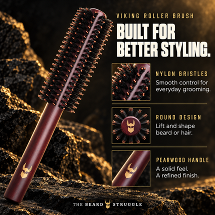Viking Roller Beard Brush