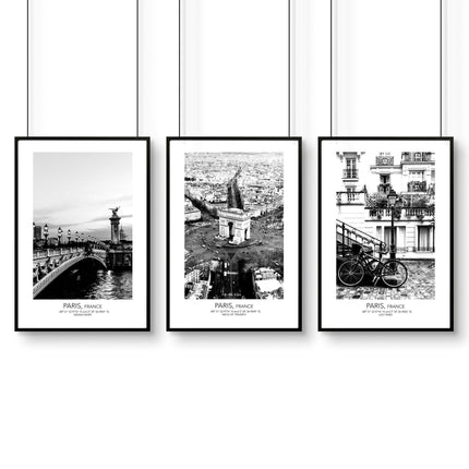 Vintage posters travel | set of 3 Paris wall art prints