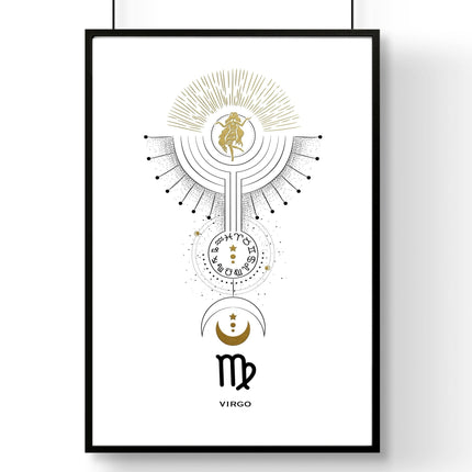 Virgo wall art print | Zodiac horoscope signs