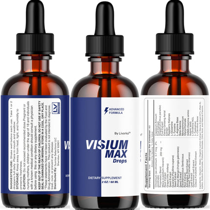 Visium Max Drops – Health Support Supplement | All-Natural Liquid Formula | 1 Month Supply