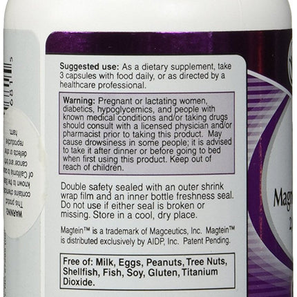 Vitacost Magtein Magnesium L-Threonate 2010 mg - 90 Vegetarian Capsules