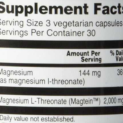Vitacost Magtein Magnesium L-Threonate 2010 mg - 90 Vegetarian Capsules