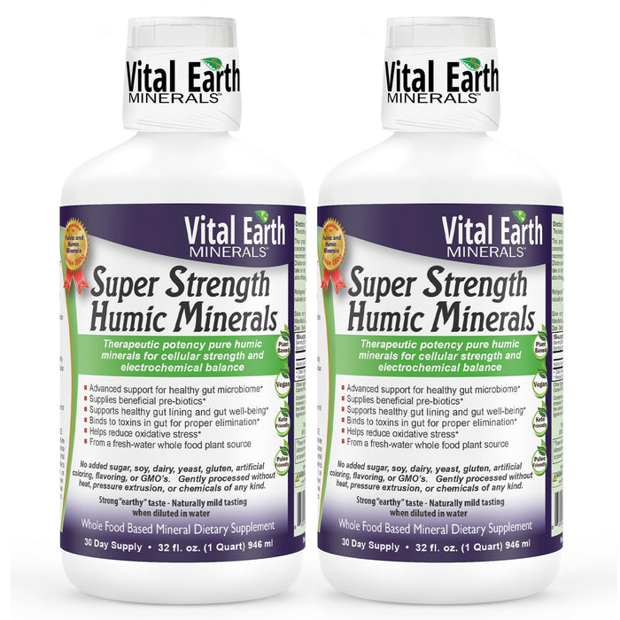 Vital Earth Minerals Super Strength Humic Minerals 2-Pack | 70+ Trace Minerals & Electrolytes
