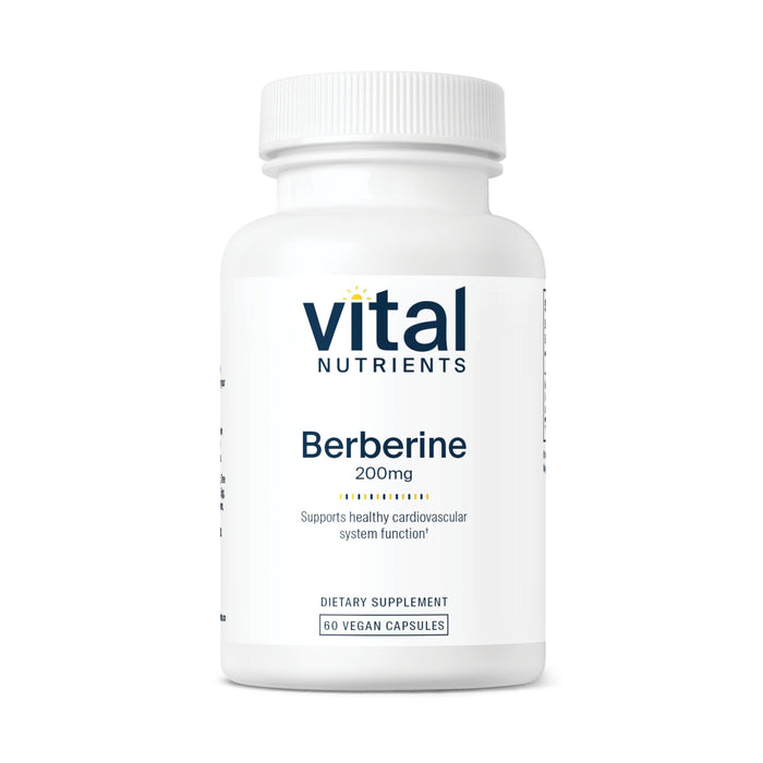 Vital Nutrients Berberine | Supports Healthy Bowel Function and Normal Triglyceride Levels | Vegan Supplement | Gluten, Dairy and Soy Free | 200 mg | 60 Capsules