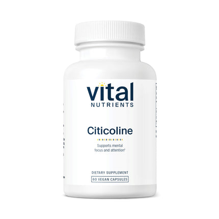 Vital Nutrients - Citicoline - Mental Focus and Attention - 60 Vegetarian Capsules per Bottle - 250 mg