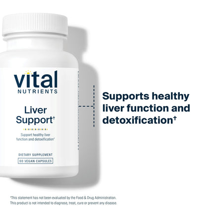 Vital Nutrients Liver Support with Milk Thistle & Curcumin | Vegan, Gluten-Free | 60 Capsules