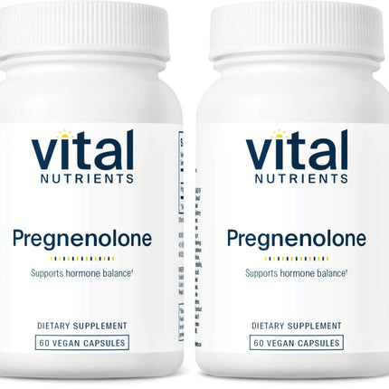 Vital Nutrients Pregnenolone 10 mg – Mood, Memory & Immune Support (60 Veg Caps x2)