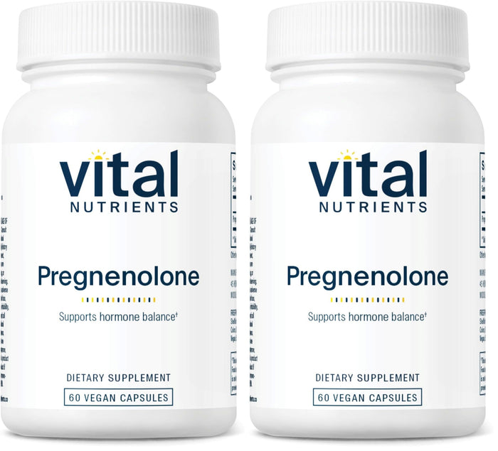 Vital Nutrients Pregnenolone 10 mg – Mood, Memory & Immune Support (60 Veg Caps x2)