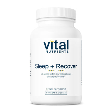 Vital Nutrients Sleep + Recover – Vegan Sleep Support with Melatonin, Ashwagandha & L-Theanine – 90 Capsules