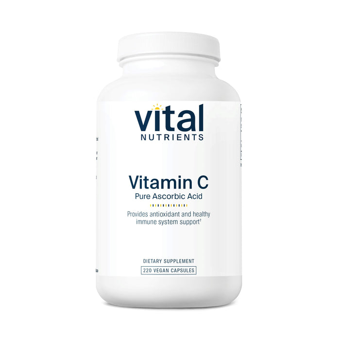 Vital Nutrients Vitamin C 1000mg | Pure Ascorbic Acid, Vegan Antioxidant for Immune Support & Iron Absorption | Gluten Free | Non-GMO | 220 Capsules