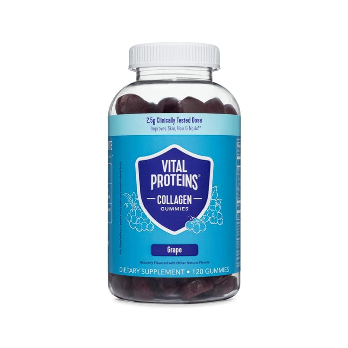 Vital Proteins Collagen Gummies – 2.5g VERISOL, Hair, Skin & Nails, Grape, 120 ct
