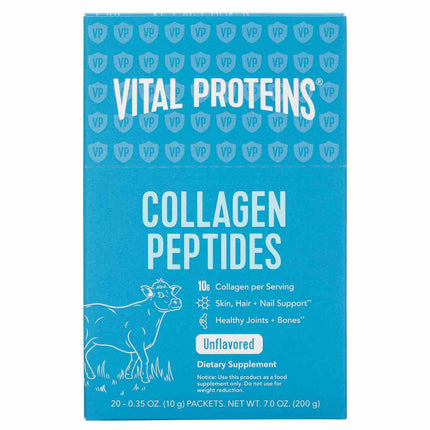 Vital Proteins Collagen Peptides 20 Ct Box, 0.35 Oz – Grass-Fed Collagen for Hair, Skin, Nails