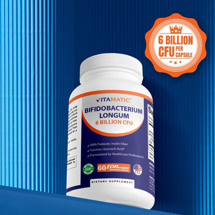 Vitamatic Bifidobacterium Longum 6B CFU DR Capsule – Pack of 2 (60 Count)
