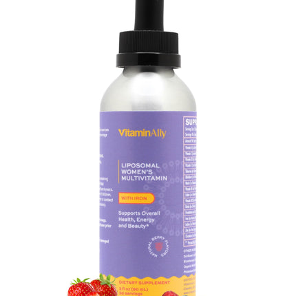 Vitaminally Women's Liposomal Multivitamin with Iron | 30-Day Liquid Drops | Gluten Free & Non-GMO