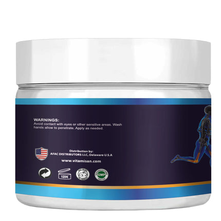 VITAMISAN Glucosamine Chondroitin MSM Collagen Arnica Cream 4oz – 2 Pack – Made in USA