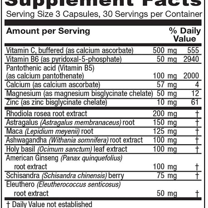 Vitanica Adrenal Assist – Vegan Adrenal Support, 180 Capsules