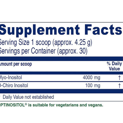 Vitanica Optinositol – Ovulation Support with Myo-Inositol & D-Chiro-Inositol | 4000 mg Myo-Inositol + 100 mg D-Chiro-Inositol – 4.4 oz