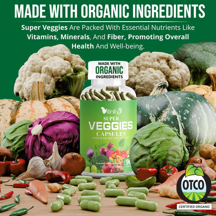 Vitinity Fruits & Veggies Capsules – Superfood Vitamin for Adults