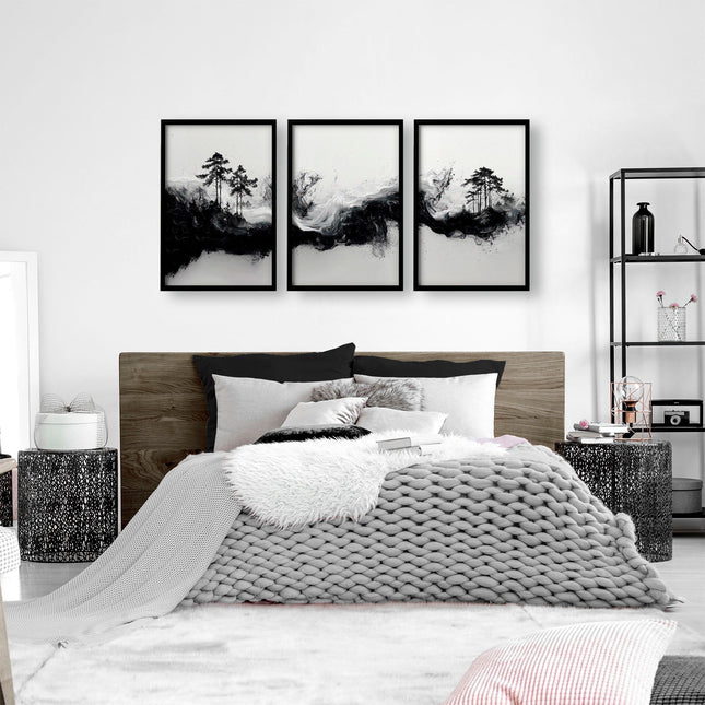 Wall Art Canvas Prints | Set of 3 Asian Inspired Wall art Prints