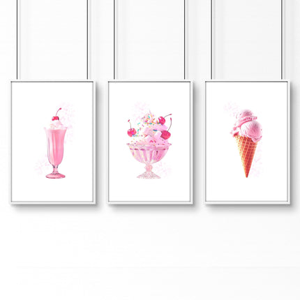 Wall Art Cool For Girls | Set of 3 Pop Wall art Prints
