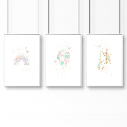 Wall Art For A Nursery | Set of 3 wall art prints