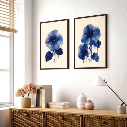 Wall Art For Hallways | Set of 2 Botanical Wall art Prints