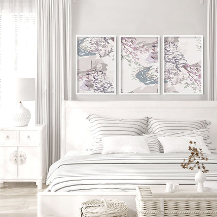 Wall art in bedrooms | set of 3 prints