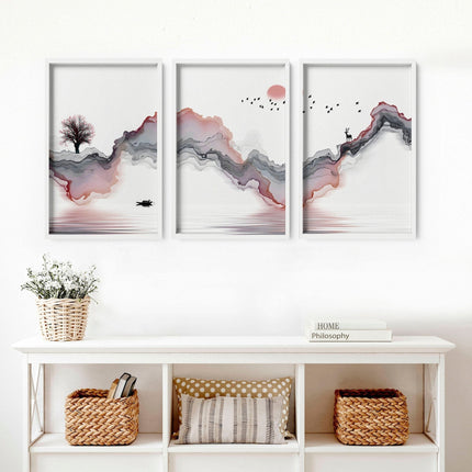 Zen room design | set of 3 wall art prints