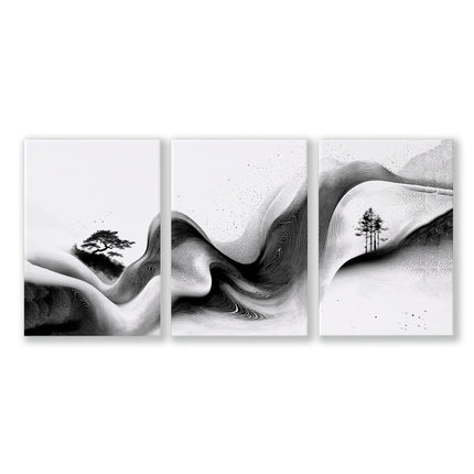 Wall Canvas Art | Set of 3 Asian Inspired Wall art Prints