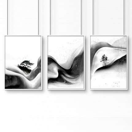Wall Canvas Art | Set of 3 Asian Inspired Wall art Prints