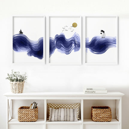 Wall decor Nautical | set of 3 unique wall art prints