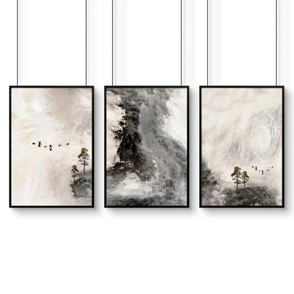 Wall picture set for office | set of 3 Scandinavian wall art prints