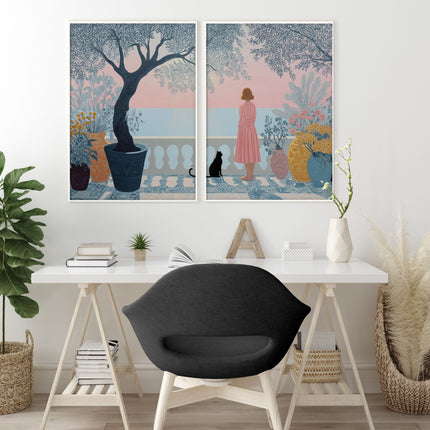 Wall Posters For Home Office | Set of 2 Italian Lifestyle Wall art Prints