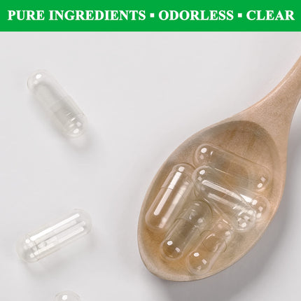 Wananfu Size 000 Vegetarian Empty Capsules (1000 Count) Bundle with Micro Spoon