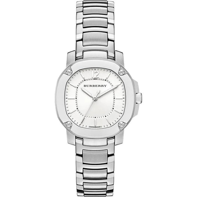 Burberry The Britain Silver Dial Silver Steel Strap Watch for Women - BBY1703