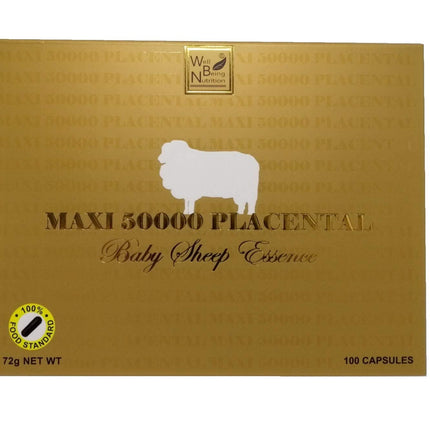 Wealthy Health Sheep Placenta Supplement – 50,000 mg, 100 Capsules (Australia)