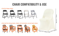 VEVOR 30/50pcs Spandex Wedding Chair Seat Cover Washable Protective Slipcovers for Wedding Holiday Banquet Universal Chair Cover