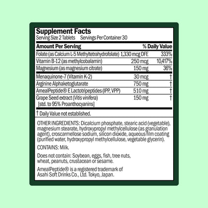WellWithAll Blood Pressure Support Supplement | Supports Healthy Blood Pressure & Circulation | 60 Tablets