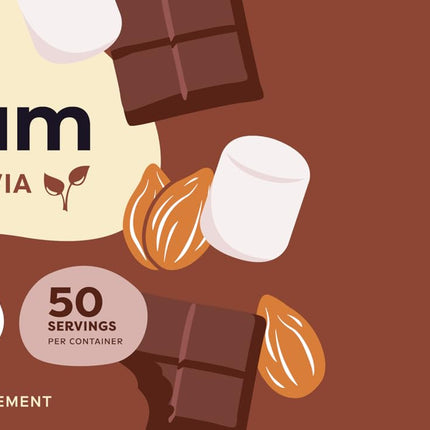 Wellah Colostrum Rocky Road Flavored (50 Servings) – 3g Colostrum Per Serving, Stevia-Sweetened Dietary Supplement