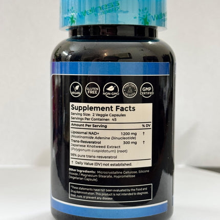 Wellness LabsRx Liposomal NAD+ Supplement 1500mg – USA Made, 3-Pack for NAD+ Support, Energy & Cellular Health