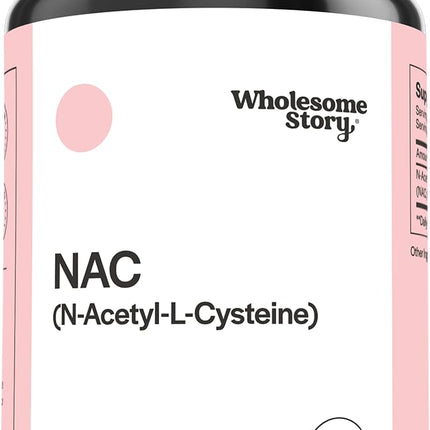 Wholesome Story NAC 600 mg | N-Acetyl Cysteine for Liver, Lung & Fertility – 120 Capsules