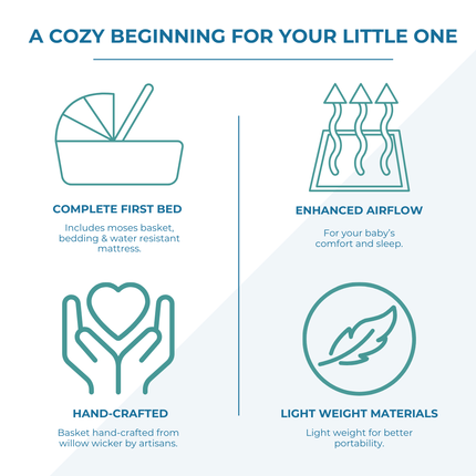 Wicker Pod Baby Deluxe Moses Basket