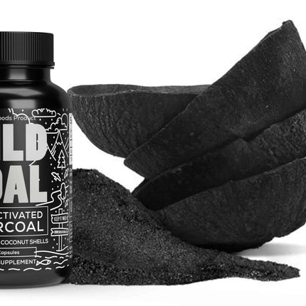 Wild Foods Activated Charcoal Capsules | 100% Organic Coconut Shells | USA Made & Lab Tested Detox Pills (Three Bottles - 120 Capsules)